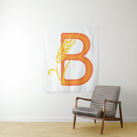 Capital letter B floral monogram