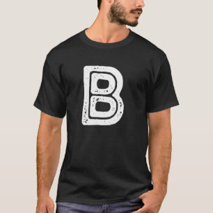 Capital Letter B Monogram Rust Font Initial Alphab T-Shirt