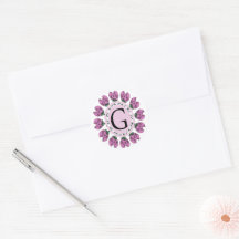 Capital letter G floral monogram