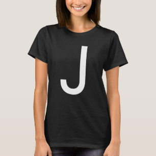 Capital Letter J Monogram Poppins Font Initial Alp T-Shirt