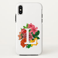 Capital letter L floral monogram