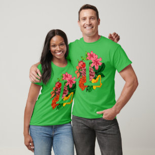 Capital letter L floral monogram T-Shirt