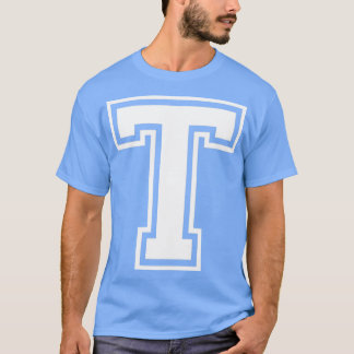 Capital Letter Name Initial Monogram T White Text T-Shirt