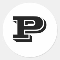 Capital Letter P Small Round Stickers by Janz