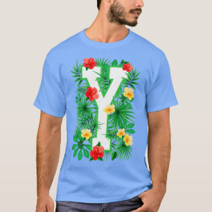 Capital Letter Y Alphabet Monogram Initial Flower T-Shirt