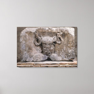 Capital of the Nautes Pillar depicting Cernunnos Canvas Print
