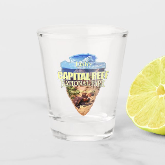 Capital Reef NP (arrowhead) Shot Glass (Front)