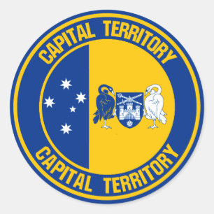 Capital Territory Round Emblem Classic Round Sticker