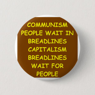 capitalism 6 cm round badge