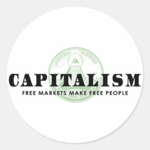 Capitalism Classic Round Sticker