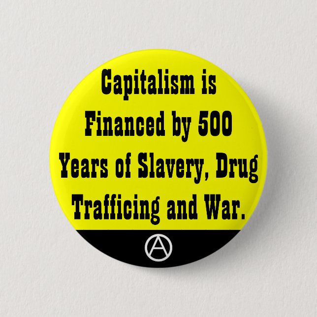 capitalism if financed by 500 years button (Front)