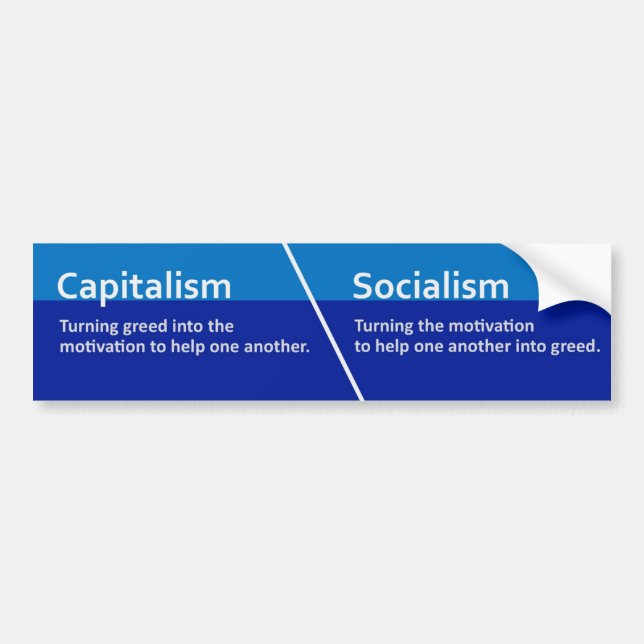 Capitalism / Socialism Sticker (Front)