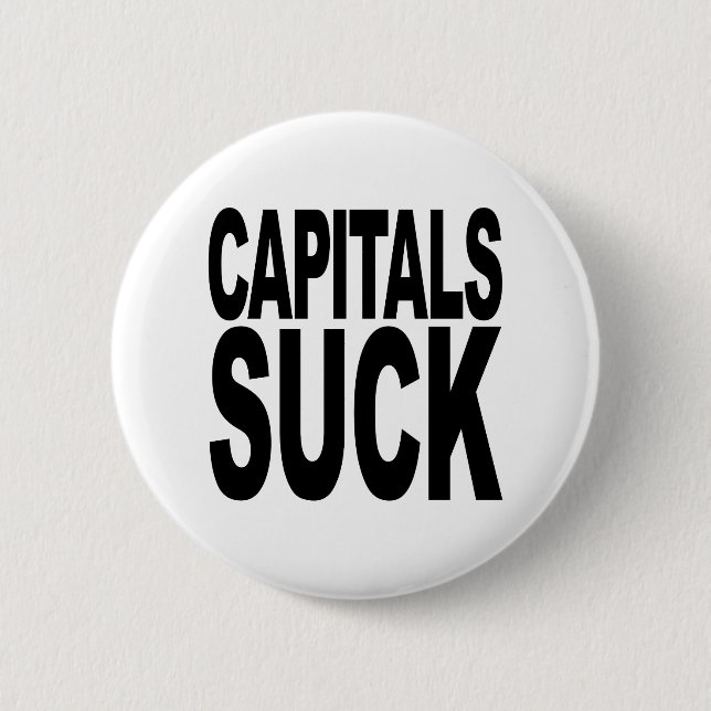 Capitals Suck 6 Cm Round Badge (Front)