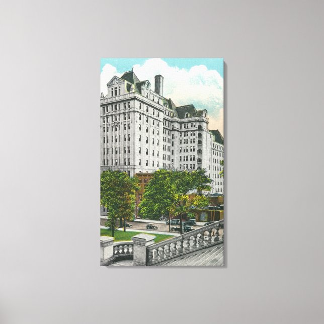 Capitol Approach View of NY Telephone Co. Bldg Canvas Print (Front)