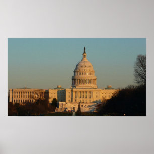 Capitol at Christmas Washington DC Holiday Poster