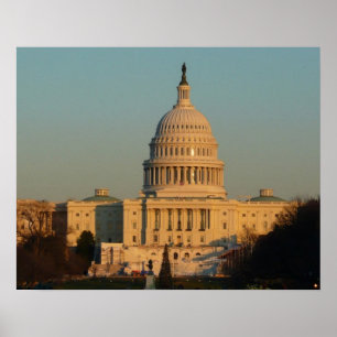 Capitol at Christmas Washington DC Holiday Poster