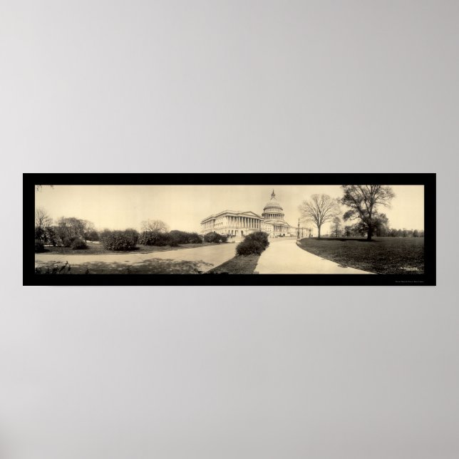 Capitol Building DC Photo 1909 Poster (Front)