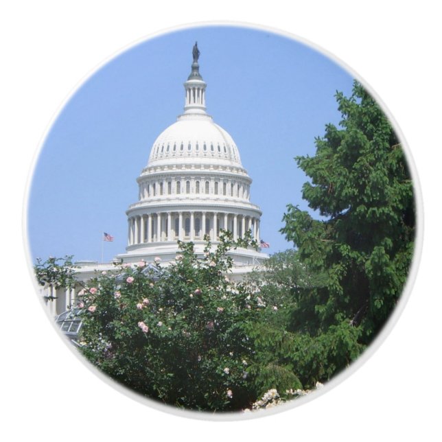 Capitol Building from Bartholdi Park Ceramic Knob (Front)