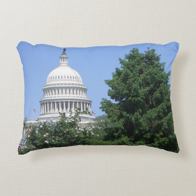 Capitol Building from Bartholdi Park Decorative Cushion (Front)
