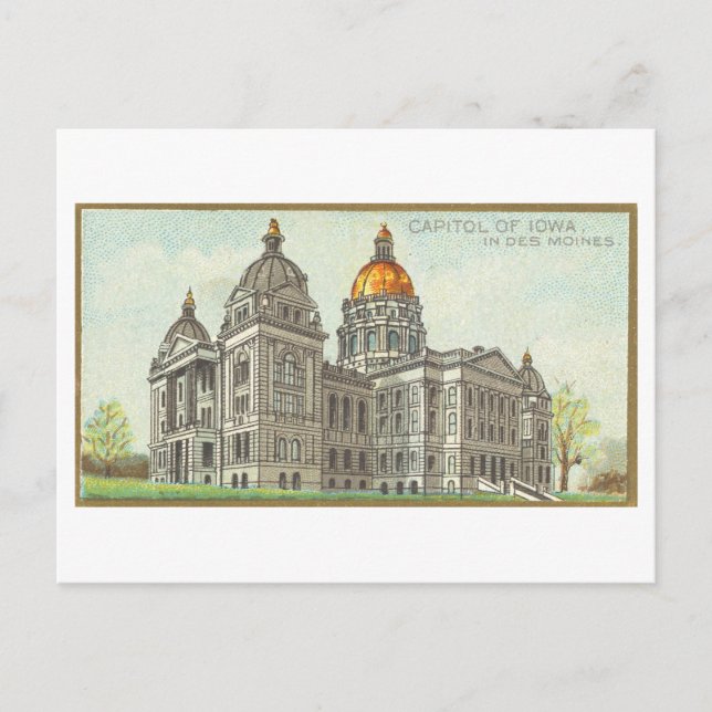 Capitol Building in Des Moines, Iowa, Vintage Postcard (Front)