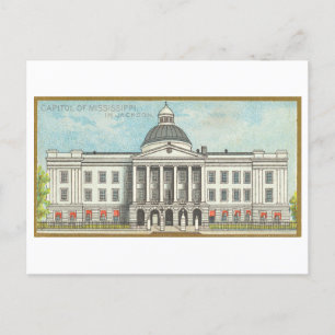 Capitol Building in Jackson, Mississippi, Vintage Postcard