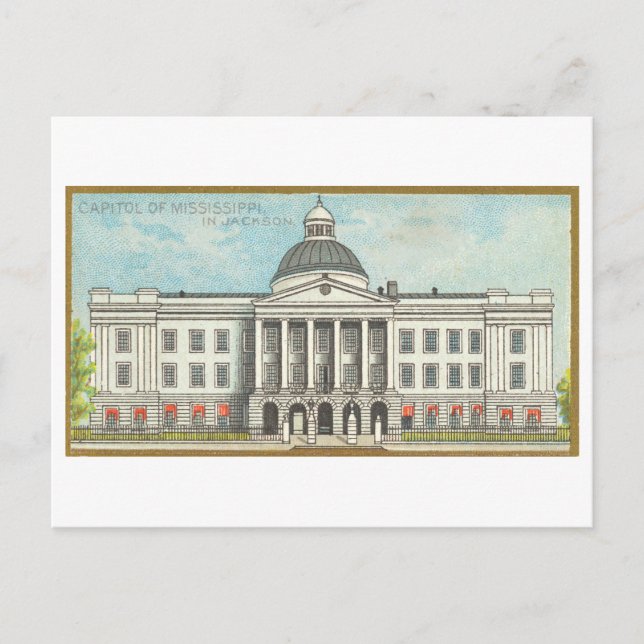 Capitol Building in Jackson, Mississippi, Vintage Postcard (Front)