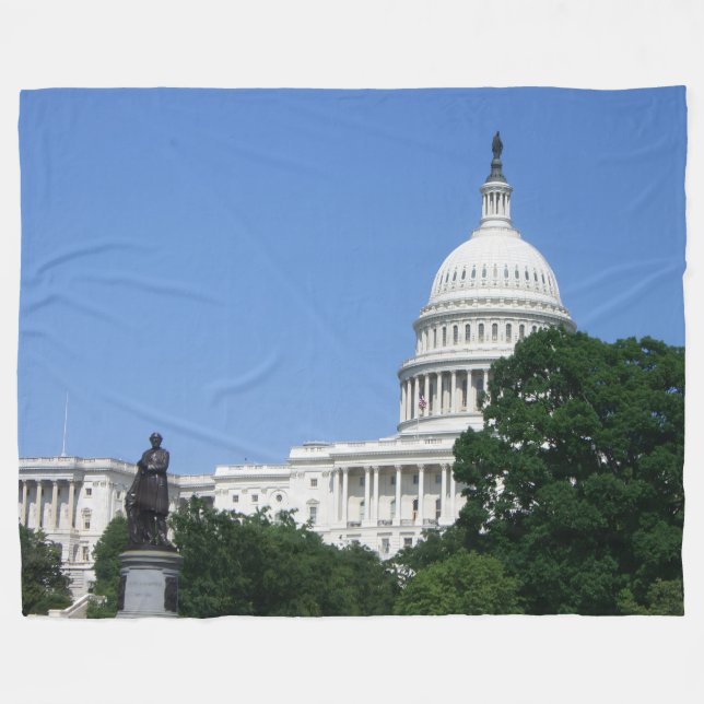 Capitol Building in Washington DC Fleece Blanket (Front (Horizontal))