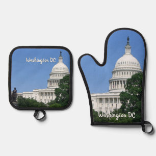 Capitol Building in Washington DC Oven Mitt & Pot Holder Set