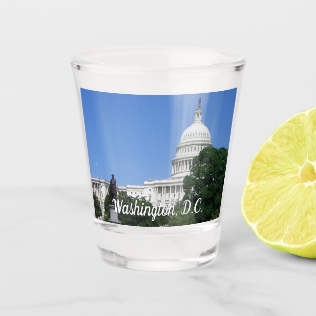 Capitol Building in Washington DC Shot Glass (Front)