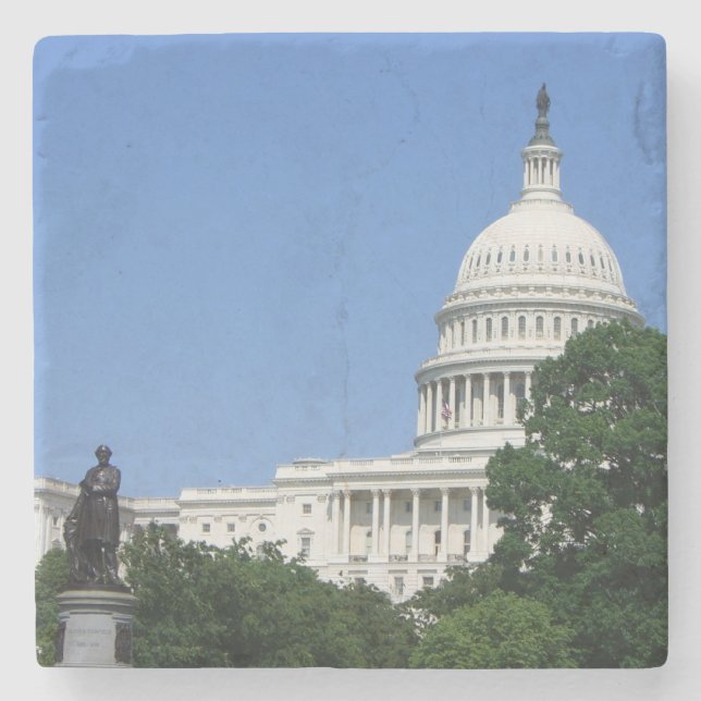 Capitol Building in Washington DC Stone Coaster (Front)