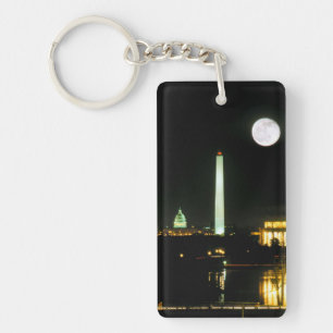 Capitol Building, Lincoln Memorial, Washington Key Ring
