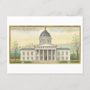 Capitol Building of Vermont in Montpelier Vintage Postcard