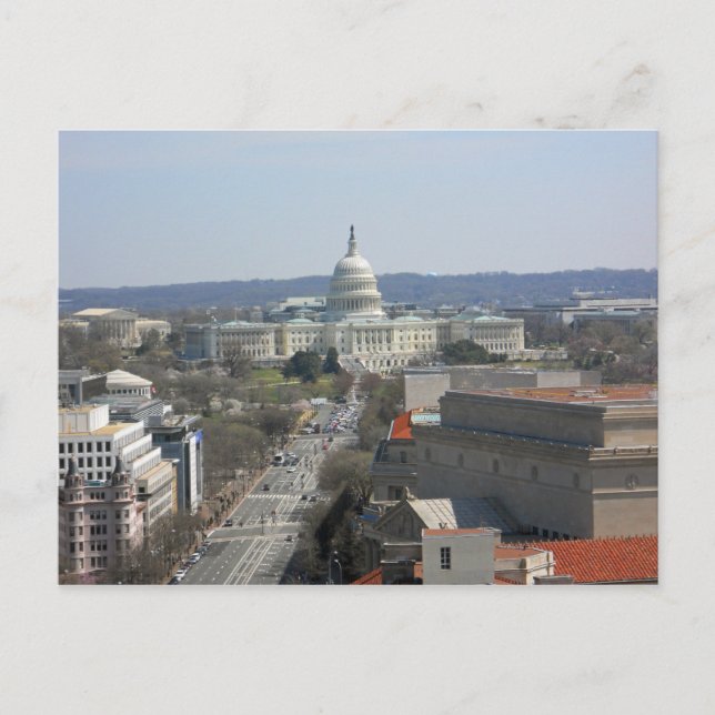 Capitol Building Pennsylvania Ave Washington DC Postcard (Front)