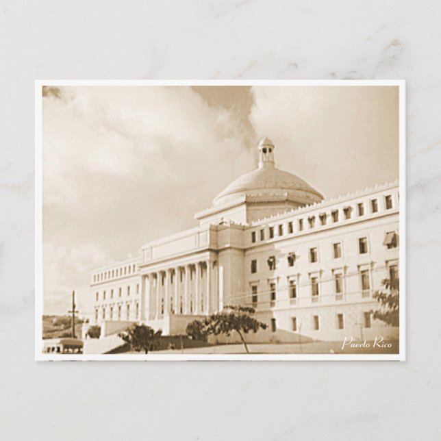 Capitol Building, San Juan, History, Puerto Rico Postcard (Front)