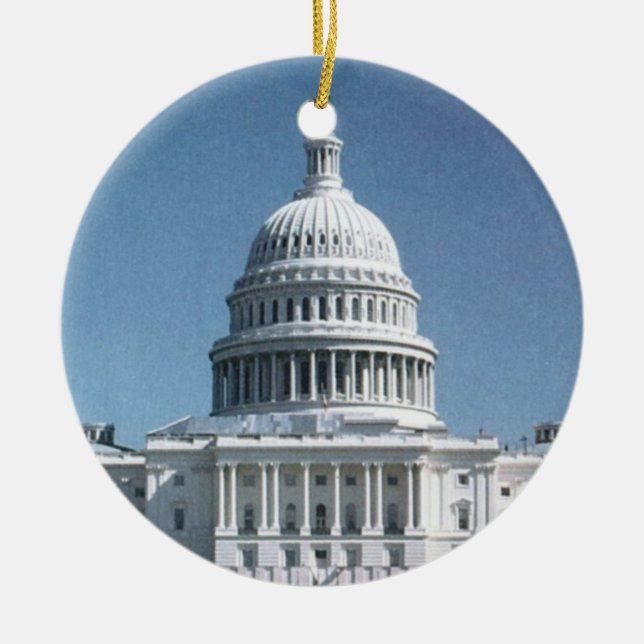 Capitol Dome Crop from jpg Ceramic Tree Decoration (Front)