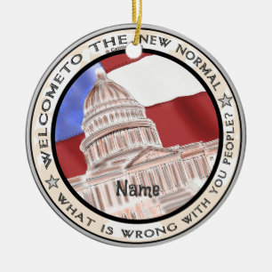 Capitol New Normal Political  Ceramic Tree Decoration