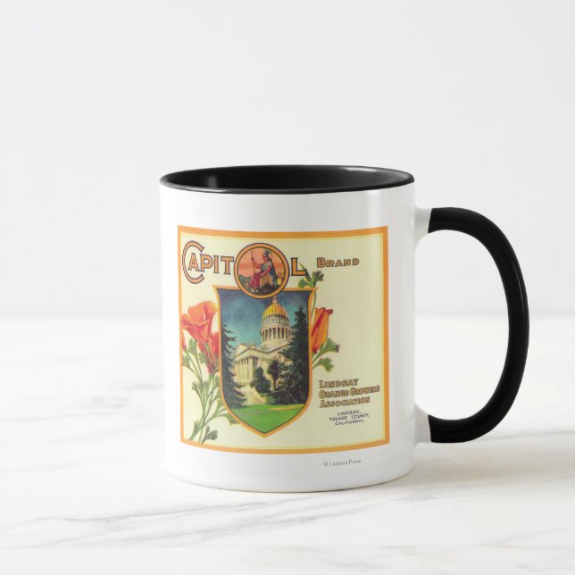 Capitol Orange LabelLindsay, CA Mug (Right)