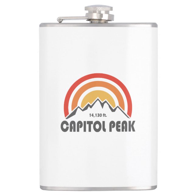 Capitol Peak Hip Flask (Front)