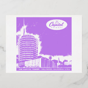 CAPITOL RECORDS FOIL HOLIDAY POSTCARD