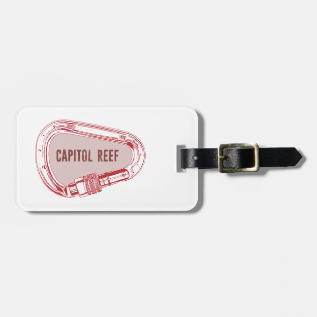 Capitol Reef Climbing Carabiner Luggage Tag (Front Horizontal)
