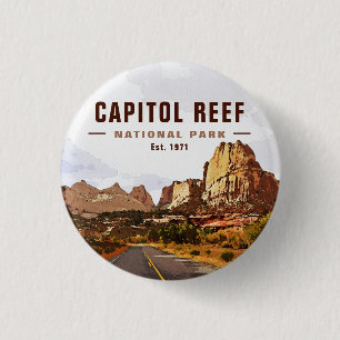 Capitol Reef National Park Cathedral Valley Loop 3 Cm Round Badge