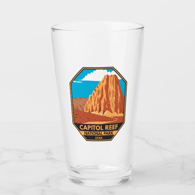 Capitol Reef National Park Cathedral Valley Loop  Glass (Front)