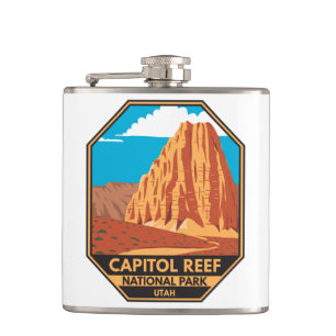 Capitol Reef National Park Cathedral Valley Loop  Hip Flask