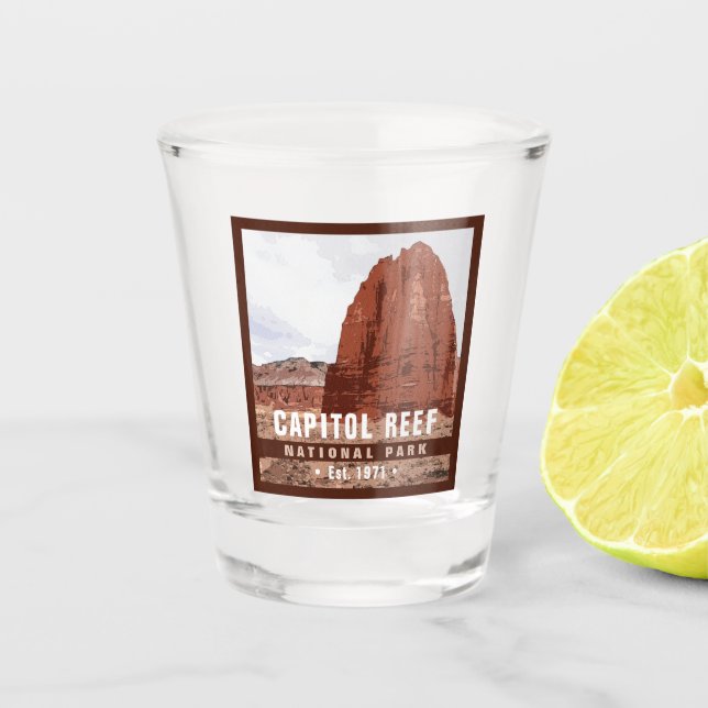Capitol Reef National Park Cathedral Valley Loop Shot Glass (Front)