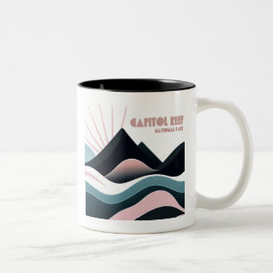 Capitol Reef National Park Coloured Hills Two-Tone Coffee Mug