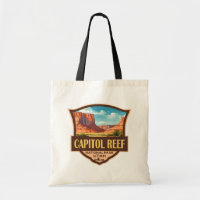 Capitol Reef National Park Illustration Retro Art