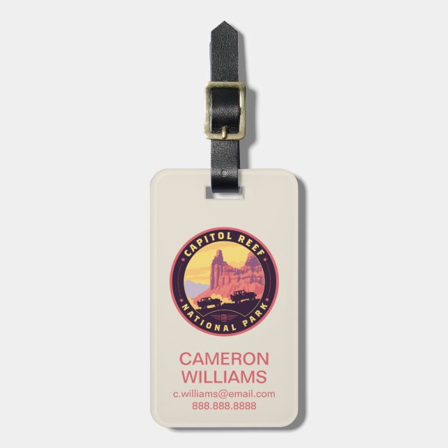 Capitol Reef National Park Luggage Tag (Front Vertical)