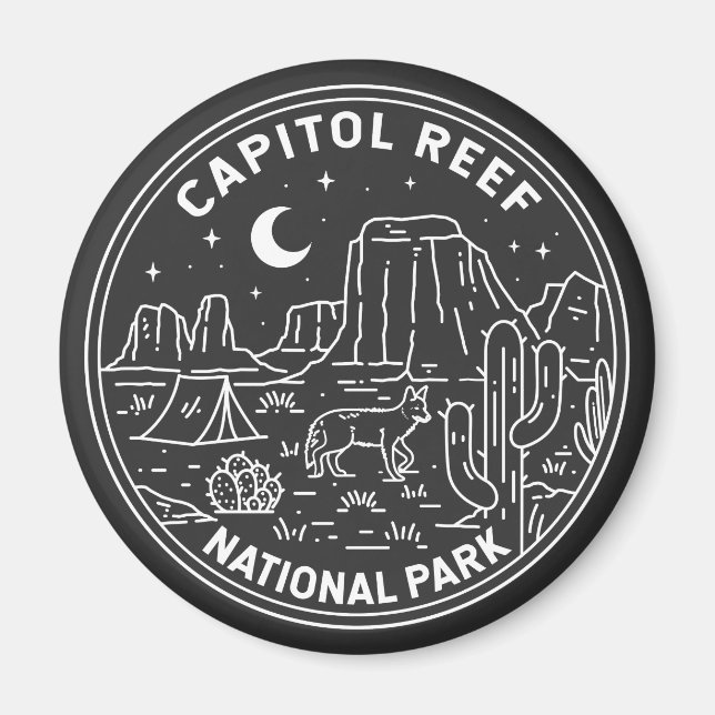 Capitol Reef National Park Monoline  Magnet (Front)