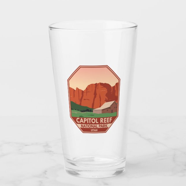 Capitol Reef National Park Ranch Vintage Glass (Front)
