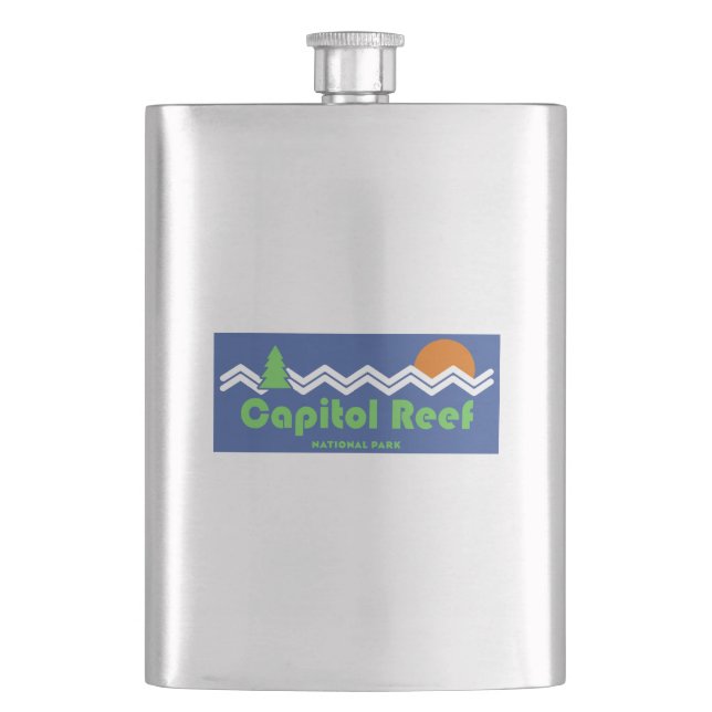 Capitol Reef National Park Retro Hip Flask (Front)